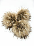 Desert Wind/Gold Sparkle Faux Fur Pom