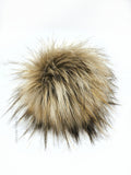 Desert Wind/Gold Sparkle Faux Fur Pom