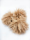 Crinkled Camel Faux Fur Pom