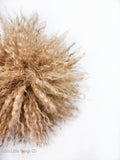 Crinkled Camel Faux Fur Pom