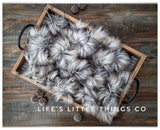 LIMITED-Silver Fox Faux Fur Pom