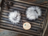 LIMITED-Silver Fox Faux Fur Pom