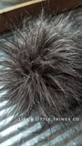 LIMITED Black Wolf Faux Fur Pom