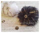 Electric Cobalt Faux Fur Pom
