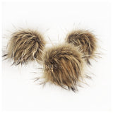 Fawn Pom *Tan color with long tufts with black tips *Multi length fur (approximately 1.5-3") *Full look and soft feel