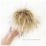 LIMITED-Fawn Faux Fur Pom