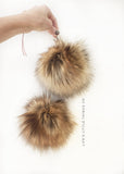 Toffee Faux Fur Pom