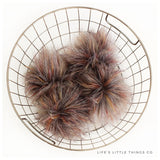 LIMITED Autumn Grey Faux Fur Pom