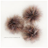 LIMITED Autumn Grey Faux Fur Pom