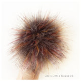 LIMITED Autumn Grey Faux Fur Pom