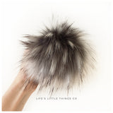 LIMITED-Steel Faux Fur Pom