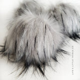 Platinum Faux Fur Pom