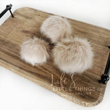 LIMITED-Pebble Faux Fur Pom