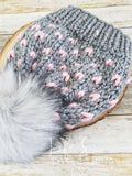 Platinum Faux Fur Pom