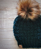 Toffee Faux Fur Pom