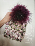 Boysenberry Faux Fur Pom