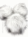 Iced Grey Faux Fur Pom