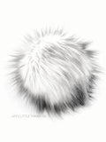 Iced Grey Faux Fur Pom
