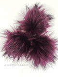 Boysenberry Faux Fur Pom