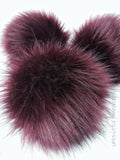 Crimson Faux Fur Pom
