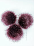 Crimson Faux Fur Pom