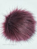 Crimson Faux Fur Pom