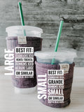 Purple & Black Sketch Iced Drink Snug