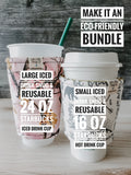 Coral Floral & Dots Iced Drink Snug