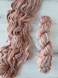 Super-soft merino fiber and variegated color makes Spuntaneous Worsted Effects a cuddly yarn and a statement piece. This is a single ply yarn.