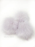 A fun, modern touch to your knitwear.  Make a STATEMENT with a faux fur poof.  Each pom is handmade with high quality faux fur (vegan). Price is for 1 Lilac Faux Fur Pom Pom