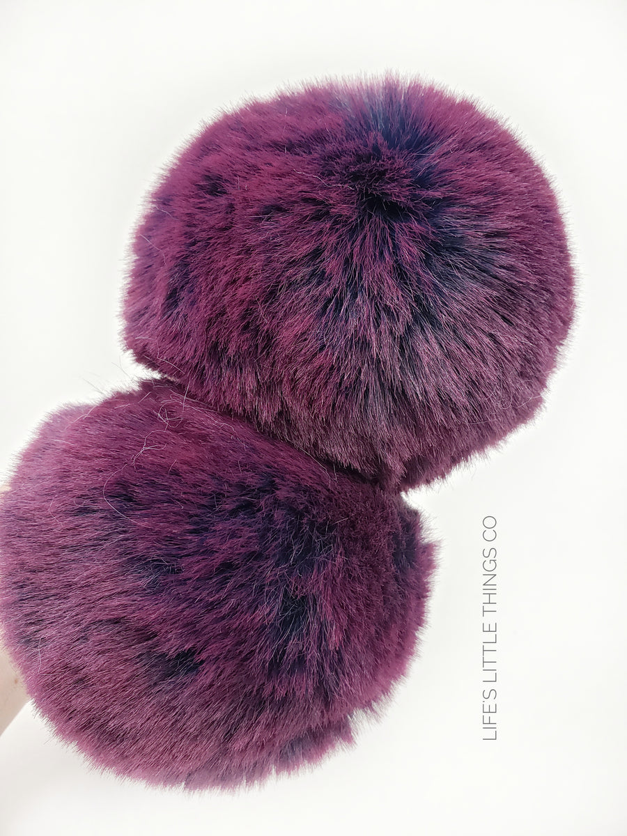 Faux Fur Pom Poms – Pretty Plum Boutique