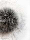 Carbon Faux Fur Pom
