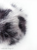 Silver Cheetah Faux Fur Pom