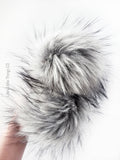 Lux Silver Fox Faux Fur Pom