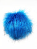 Electric Cobalt Faux Fur Pom