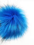 Electric Cobalt Faux Fur Pom