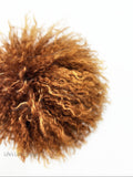 LIMITED - Crinkled Cinnamon Faux Fur Pom