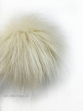 Eggshell Faux Fur Pom