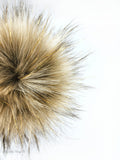 Desert Wind/Gold Sparkle Faux Fur Pom
