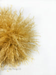 Crinkled Gold Faux Fur Pom