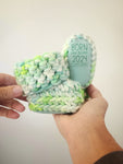 Born In 2024 (green/blue) - 0-3 month Booties