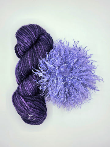 Violetas + Crinkled Thistle Pom - Chunky Bundle