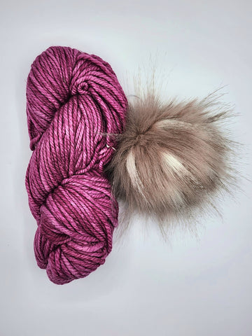 Damask Rose + Slated Violet Pom - Chunky Bundle