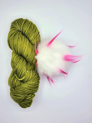 Lettuce + White & Pink Punk Pom - Chunky Bundle