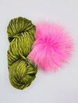 Lettuce + Carnation/Silver Sparkle Pom - Rasta Bundle