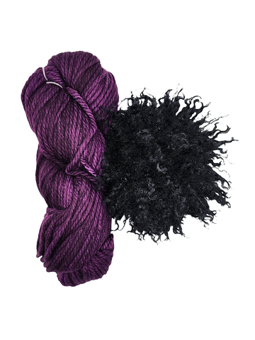 Uva + Crinkled Black Pom - Chunky Bundle