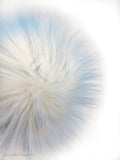 Iced Baby Blue Faux Fur Pom