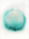 Iced Aqua Faux Fur Pom