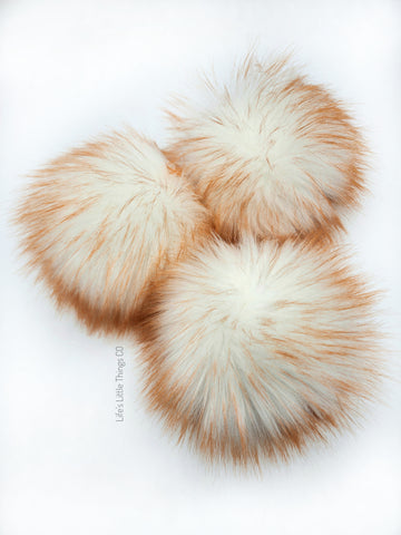 Iced Amber Faux Fur Pom