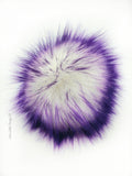 Iced Purple Faux Fur Pom
